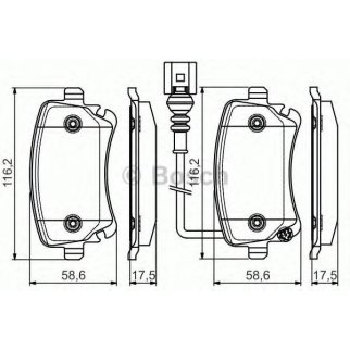 Колодки тормозные задние дисковые к-кт BOSCH 0 986 495 094 фото
