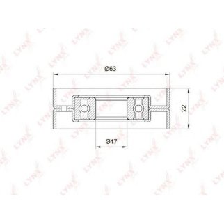 Ролик-натяжитель ручейкового ремня LYNXauto PB-5022 фото