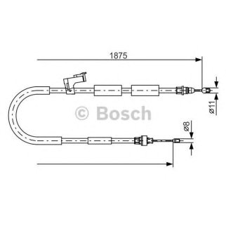 1 987 482 057_трос ручника зад. п.! L=1744 Mazda 3 1.4-2.0 03> фото