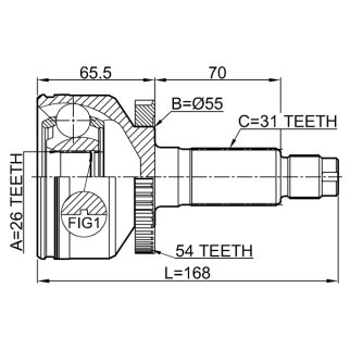 ШРУС наружный FEBEST 2210-CARA54 фото 2