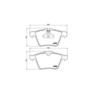 Колодки тормозные передние к-кт brembo P 36 027 фото