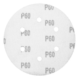 Круг абразивный на ворсовой подложке под "липучку", перфорированный, P 60, 150 мм, 5 шт MATRIX 73837 фото 3