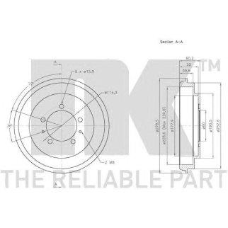 Барабан тормозной NK 253013 фото
