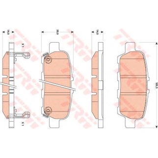Колодки тормозные задние дисковые к-кт TRW GDB3508 фото