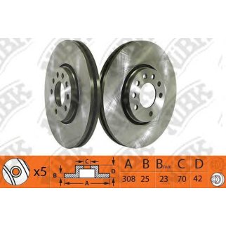 Диск тормозной OPEL ASTRA H/MERIVA B/ZAFIRA 00-/SAAB 9-3 02- RN1392 фото