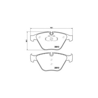 Колодки тормозные передние к-кт brembo P 06 054 фото