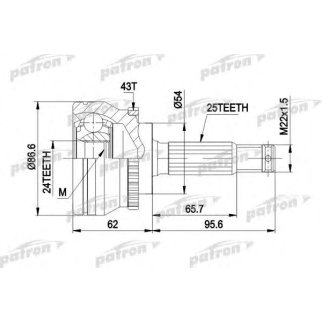 ШРУС наружн к-кт MITSUBISHI GALANT V 92 - 96,GALANT V седан 92 - 96 фото
