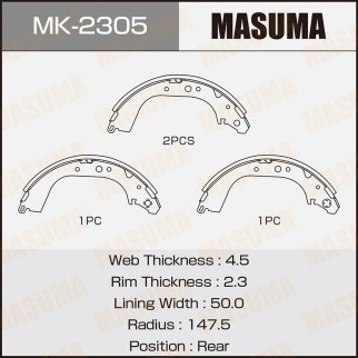 Колодки барабанные к-кт Masuma MK-2305 фото
