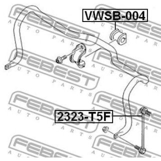 Стойка переднего стабилизатора FEBEST 2323-T5F фото
