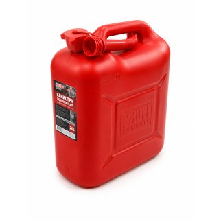 Канистра топливная 3tON Profi пластиковая 20л. (красная с носиком-лейкой) фото