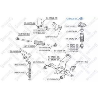 Опора амортизатора переднего верхняя Hyundai Sonata EF 01-04, KIA Magentis 01> STELLOX 1251029_SX фото