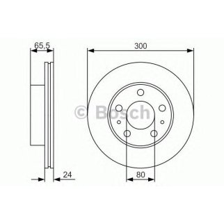 Диск тормозной передний вентилируемый BOSCH 0 986 479 R86 фото