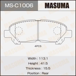 Колодки тормозные к-кт Masuma MS-C1006 фото