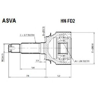 ШРУС наружный ASVA HNFD-2 фото