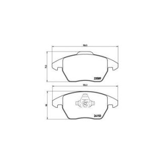 Колодки тормозные передние к-кт Brembo P 61 076 фото