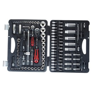 Набор головок торцевых и вставок 1/4" 1/2" 12гр 110пр. кейс JTC фото 2