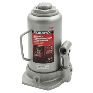 Домкрат гидравлический бутылочный, 20 т, h подъема 242-452 мм MATRIX 50731 фото 4