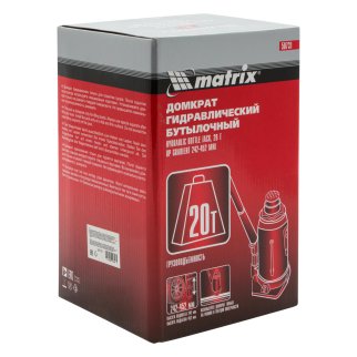 Домкрат гидравлический бутылочный, 20 т, h подъема 242-452 мм MATRIX 50731 фото 12