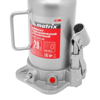 Домкрат гидравлический бутылочный, 20 т, h подъема 242-452 мм MATRIX 50731 фото 7 Домкрат гидравлический бутылочный, 20 т, h подъема 242-452 мм MATRIX 50731 фото 7
