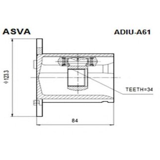 ШРУС внутренний ASVA ADIU-A61 фото