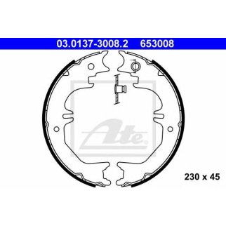 Колодки ручного тормоза к-кт ATE 03.0137-3008.2 фото