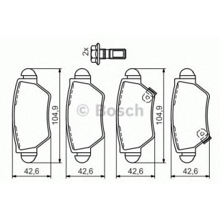Колодки тормозные задние к-кт BOSCH 0 986 494 014 фото