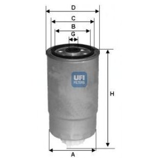 Фильтр топливный UFI 24 H2O 00 фото
