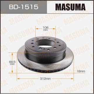 Диск тормозной Masuma BD-1515 фото