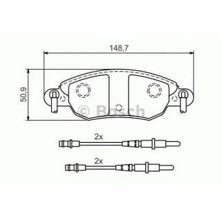 Колодки тормозные передние к-кт BOSCH 0 986 424 598 фото