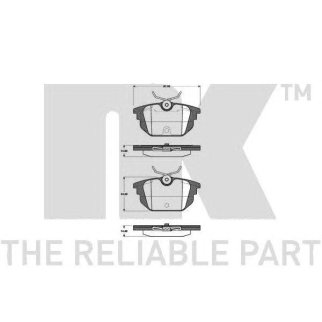 Колодки тормозные дисковые задние без датчика износа / ALFA ROMEO 145,146,GTV,Spider,FIAT Bravo-I,Co фото