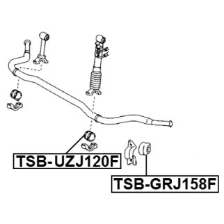 Втулка переднего стабилизатора FEBEST TSB-UZJ120F фото 2