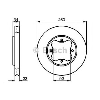 Диск тормозной BOSCH 0 986 478 568 фото