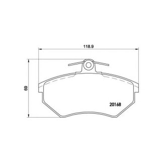 Колодки тормозные передние к-кт Brembo P 85 015 фото
