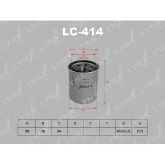 Фильтр масляный LYNXauto LC-414 фото