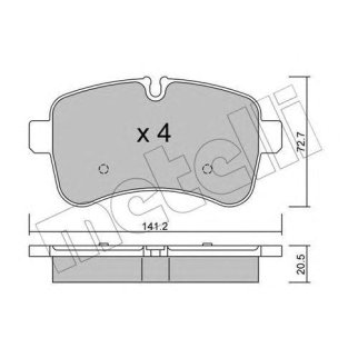 Колодки тормозные к-кт metelli 22-0711-0 фото