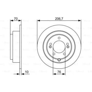 Диск тормозной задний BOSCH 0 986 479 V53 фото