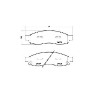 Колодки тормозные передние к-кт Brembo P 58 001 фото