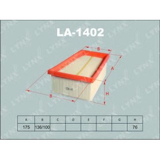Фильтр воздушный LYNXauto LA-1402 фото
