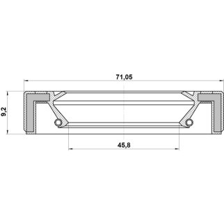Сальник ступичный задний 47x71x9.2 фото 2