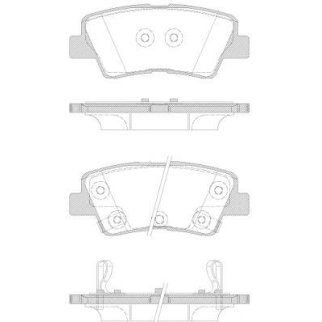 1362 42_колодки дисковые задние! KIA Rio/Soul 1.25i-1.6i/CRDi 09&gt;, Hyundai Sonata V/i40 2.0Ti 05&gt; фото