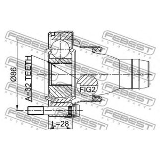 ШРУС карданного вала FEBEST 1911-X5SHA фото