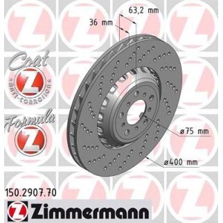 Диск тормозной Zimmermann 150.2907.70 фото