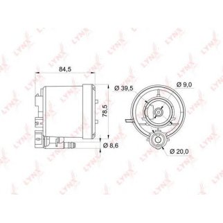Фильтр топливный LYNXauto LF-163M фото