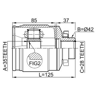 ШРУС внутренний FEBEST 1211-SFCLRH фото 2