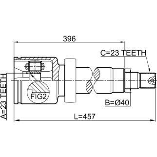 Полуось промежуточная (привод) FEBEST 2111-CB316RH фото 2