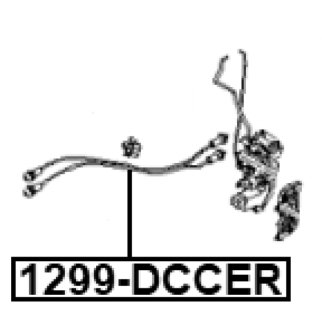 Трос внешней ручки замка двери KIA Cerato I FEBEST 1299-DCCER фото 2