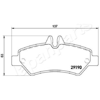Колодки тормозные задние дисковые к-кт Japanparts PP-0522AF фото