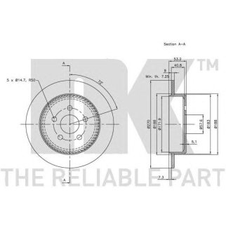 209310NK_диск тормозной задний! Chrysler Neon/PT Cruiser 1.6-2.4/2.2D 96> фото
