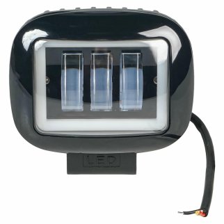 Фара светодиодная прямоугольная, четкая свет. граница+Обод, 30W (120х126х65) 12/24V PRO (ALED016) фото 2
