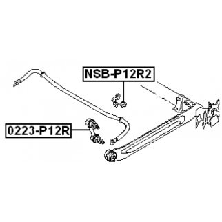 Втулка (сайлентблок) заднего стабилизатора FEBEST NSB-P12R2 фото 2